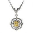 YELLOW CUSHION DIAMOND PENDANT