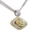 TWO TONE YELLOW DIAMOND PENDANT