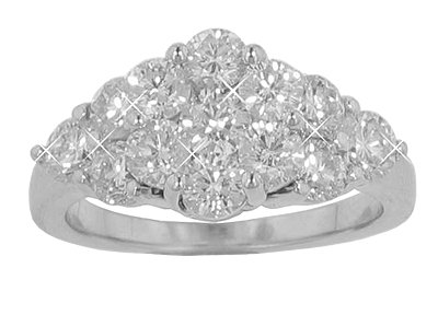 2.75 Ct. TW Round Diamond Cluster Ring