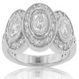 1.50 Ct. TW Round Diamond Halo Anniversary Ring