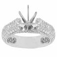 1.15 Ct. TW Pave Set Round Pave Diamond Engagement Semi Mount