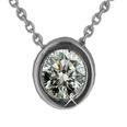 1.15 Ct. TW Bezel Set Round Cut Diamond Solitaire Pendant in 14 kt. With 18â€ Chain