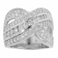 2.15 Ct. TW Round Diamond Crossing Anniversary Band