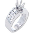 1.00 Ct. TW Channel Set Round Diamond Engagement Semi Mount