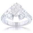 2.62 ct. TW Round Diamond Engagement Cluster Ring