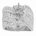 2.05 Ct. TW Large Channel Set Round Diamond Engagement Semi Mount