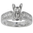 0.77 Ct. TW Round Diamond Accented Engagement Semi Mount