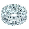 4.15 Ct. TW Round Diamond Double Row Eternity Wedding Band