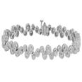 3.50Ct. TW Round Diamond Tennis Bracelet in 14 kt. Bubble Style Mounting