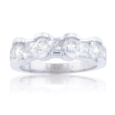 2.00 Ct. TW Round and Princess Diamond Wedding Band
