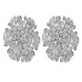 4.55 Ct. TW Large Round Diamond Cluster Earrings in 14 kt. Post Back Mounts