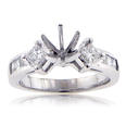 1.00 Ct. TW Princess Diamond Engagement Semi Mount