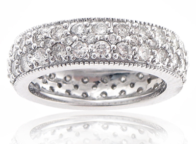 4.00 Ct. TW Round Pave Diamond Eternity Wedding Band