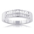 1.50 Ct. TW Menâ€™s Princess Diamond Wedding Band