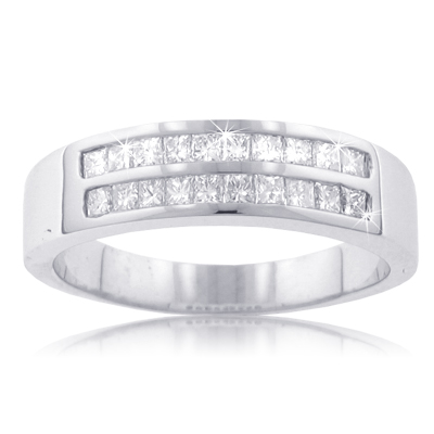 1.50 Ct. TW Menâ€™s Princess Diamond Wedding Band