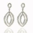 1.50 Ct. TW Pave Round Diamond Double Dangle Earrings in 14 kt. Post Mounts