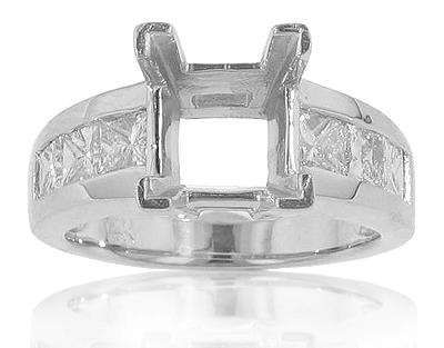 1.50 Ct. TW Princess Diamond Engagement Semi Mount