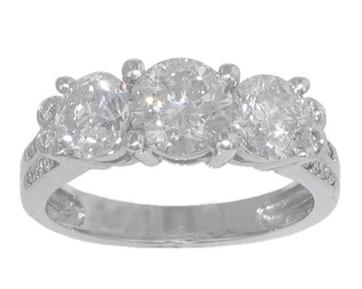 2.76 Ct. TW Round Three Stone Diamond Ring