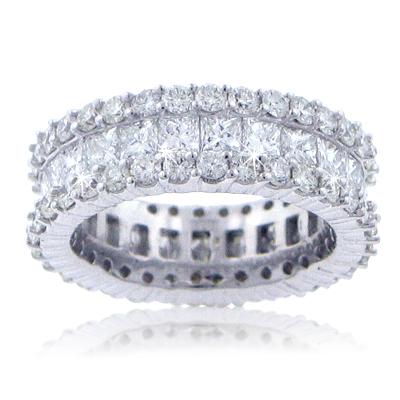 5.00 Ct. TW Round & Princess Diamond Eternity Wedding Band