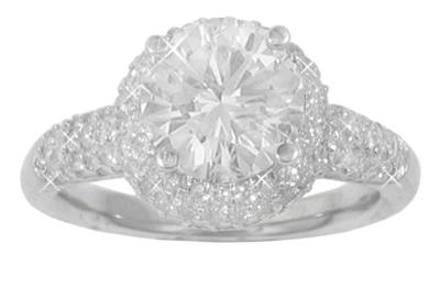 2.95 ct. TW Round Diamond Engagement Ring