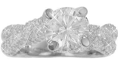 2.90 ct. TW Round Diamond Engagement Ring