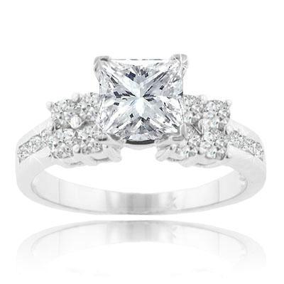 2.02 ct. TW Princess Cut Engagement Ring