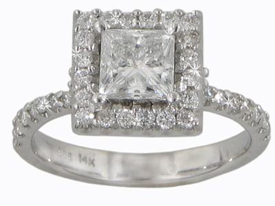 2.03 ct. TW Princess Diamond Engagement Ring