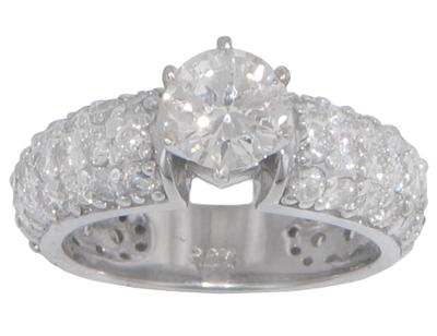 3.45 ct. TW Round Diamond Engagement Ring