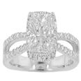 1.94 ct. TW Princess Diamond Engagement Halo Split Shank Ring