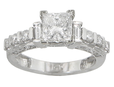 2.00 ct. TW Princess Diamond Engagement Ring