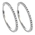 0.40 Ct. TW Round Diamond Hoop Earrings