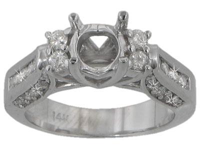 0.90 Ct. TW Round Diamond Engagement Semi Mount