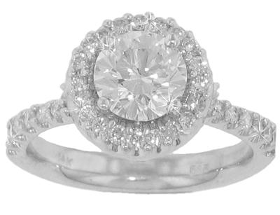 1.90 ct. TW Round Diamond Halo Engagement Ring