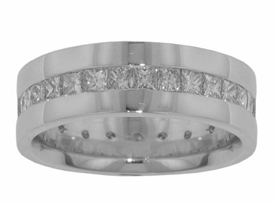 3.00 Ct. TW Men’s Princess Diamond Eternity Wedding Band