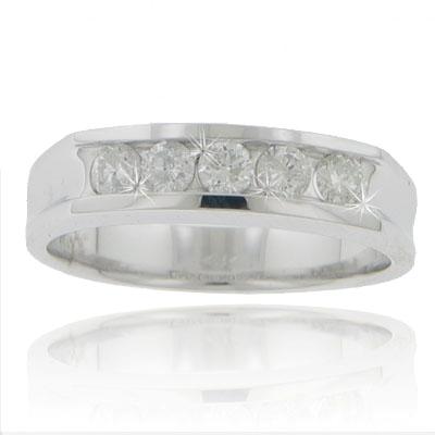 0.55 Ct. TW Menâ€™s Round Diamond Wedding Band