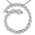 2.00 Ct.TW Round Diamond Spiral Circle Love Pendant in 14 kt. With 16â€ Chain