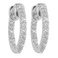 1.50 Ct. TW Round Diamond Inside-Outside Hoop Earrings