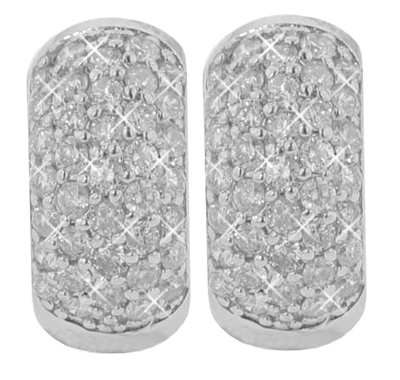 1.75 Ct. TW Round Diamond Huggy Earrings