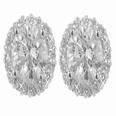2.18 Ct. TW Round Diamond Stud Earrings in Halo Screw Back Mounts
