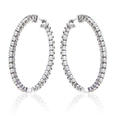 1.40 Ct. TW Round Diamond Inside-Outside Hoop Earrings