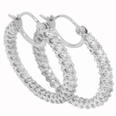 6.50 Ct. TW Round Diamond Inside-Outside Hoop Earrings