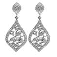 2.50 Ct. TW Round Diamond Designer Chandelier Earrings in 14 kt. Post Back Mounts