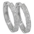 1.25 Ct. TW Round Diamond Hoop Earrings
