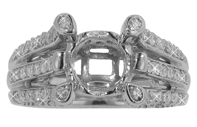 1.25 Ct. TW Round Diamond Split Shank Engagement Semi Mount