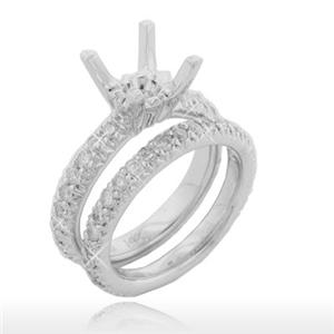 1.70 Ct. TW Round Diamond Engagement Mount with Wedding Band