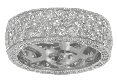 5.25 Ct. TW Round Pave Diamond Eternity Wedding Band