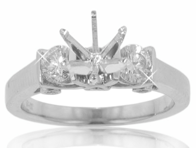 0.75 Ct. TW Round Diamond Engagement Semi Mount