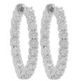 2.75 Ct. TW Round Diamond Inside-Outside Hoop Earrings