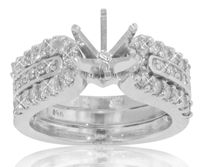 2.75 Ct. TW Round Diamond Engagement Semi Mount