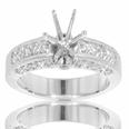 1.25 Ct. TW Round Diamond Pave Engagement Semi Mount